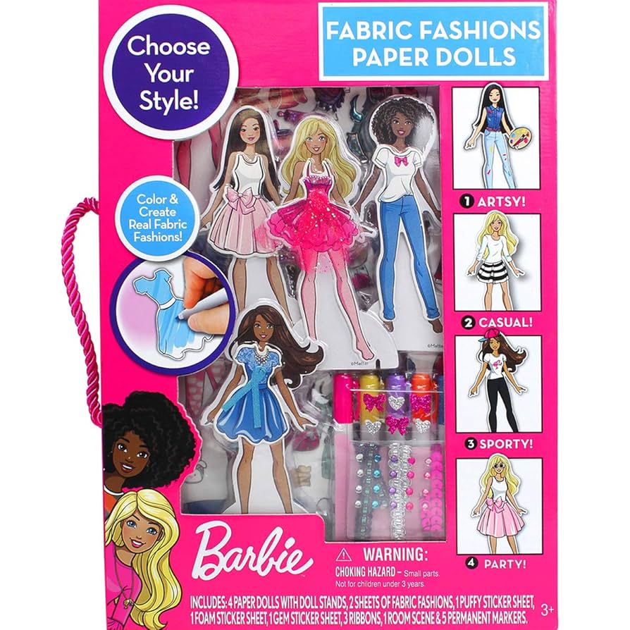 Barbie Paper Doll バービーペーパードール バービーたちをお絵かきでキラキラ大変身！？ペーパードールを